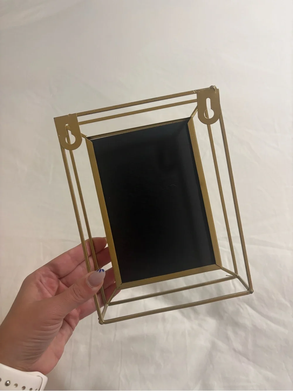 4x6 Gold Geometric Metal Photo Frame - Home Accents